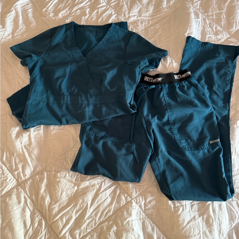 Grey’s Anatomy Teal Scrub Set, XS. Used. - Picture 2 of 14